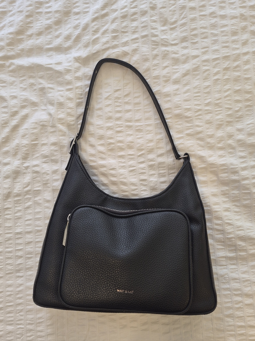 Matt & Nat Black Palm LG Vegan Leather Shoulder Bag
